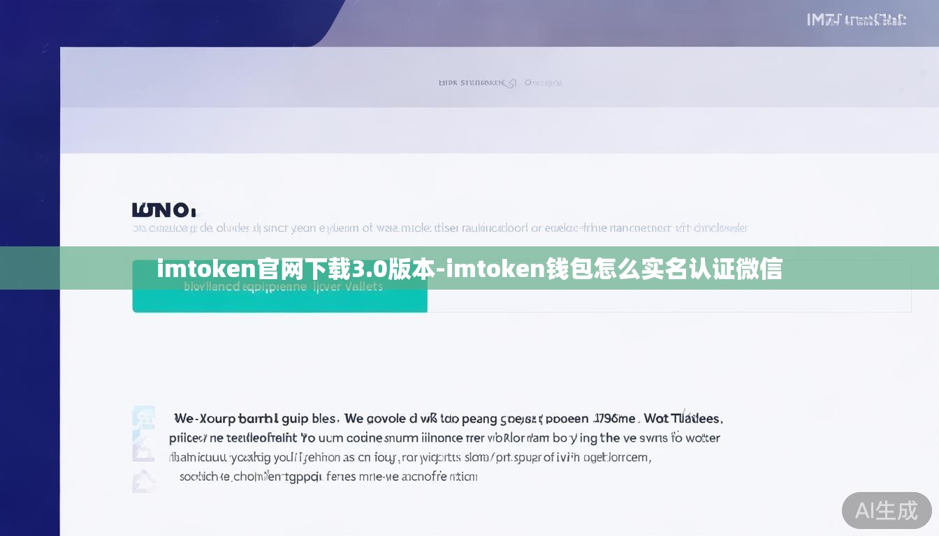 imtoken官网下载3.0版本-imtoken钱包怎么实名认证微信