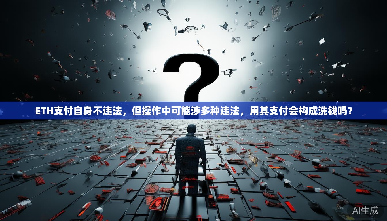 ETH支付自身不违法，但操作中可能涉多种违法，用其支付会构成洗钱吗？
