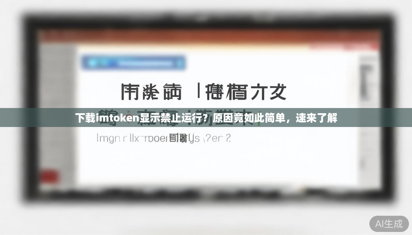 下载imtoken显示禁止运行？原因竟如此简单，速来了解