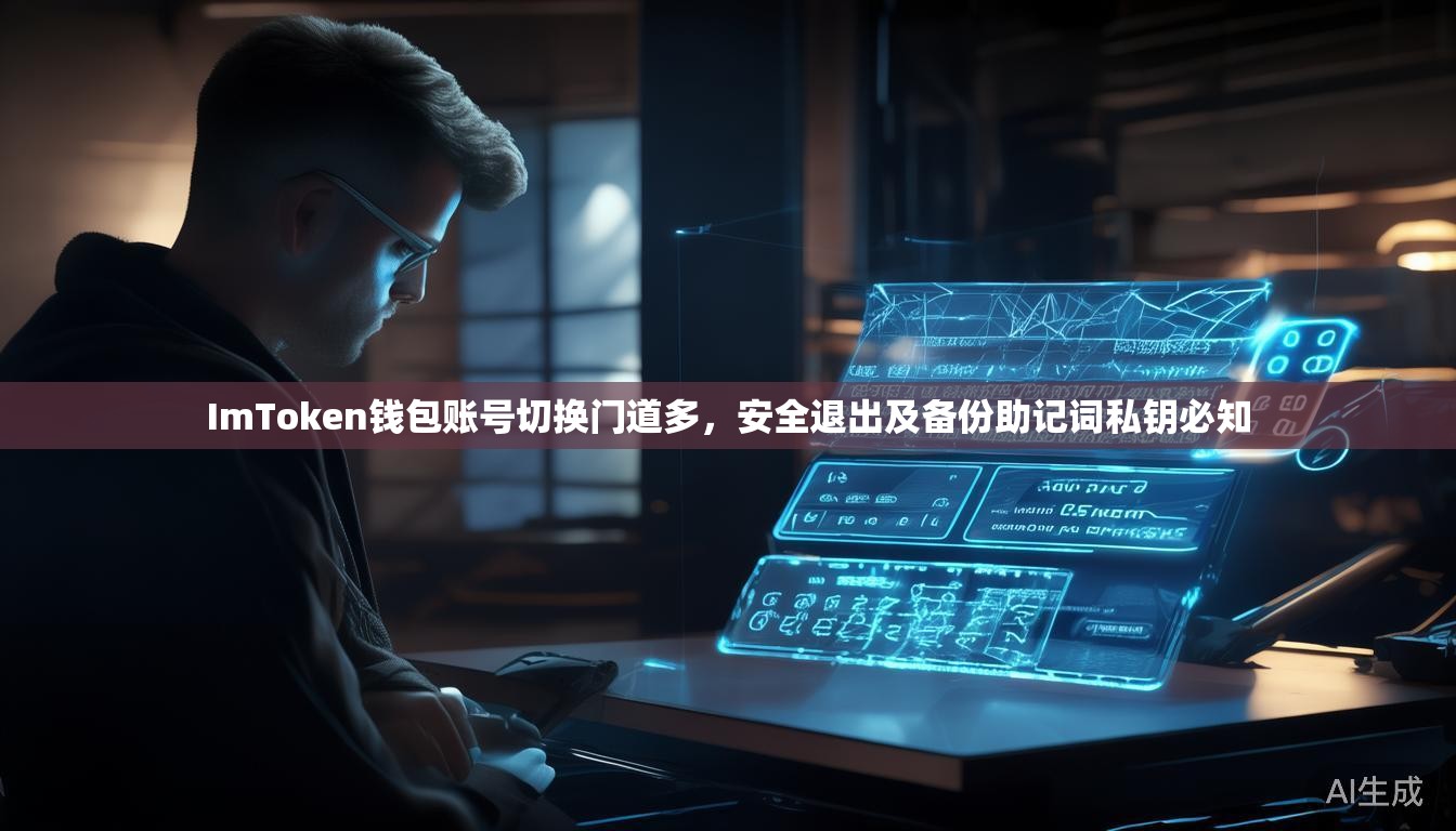 ImToken钱包账号切换门道多，安全退出及备份助记词私钥必知