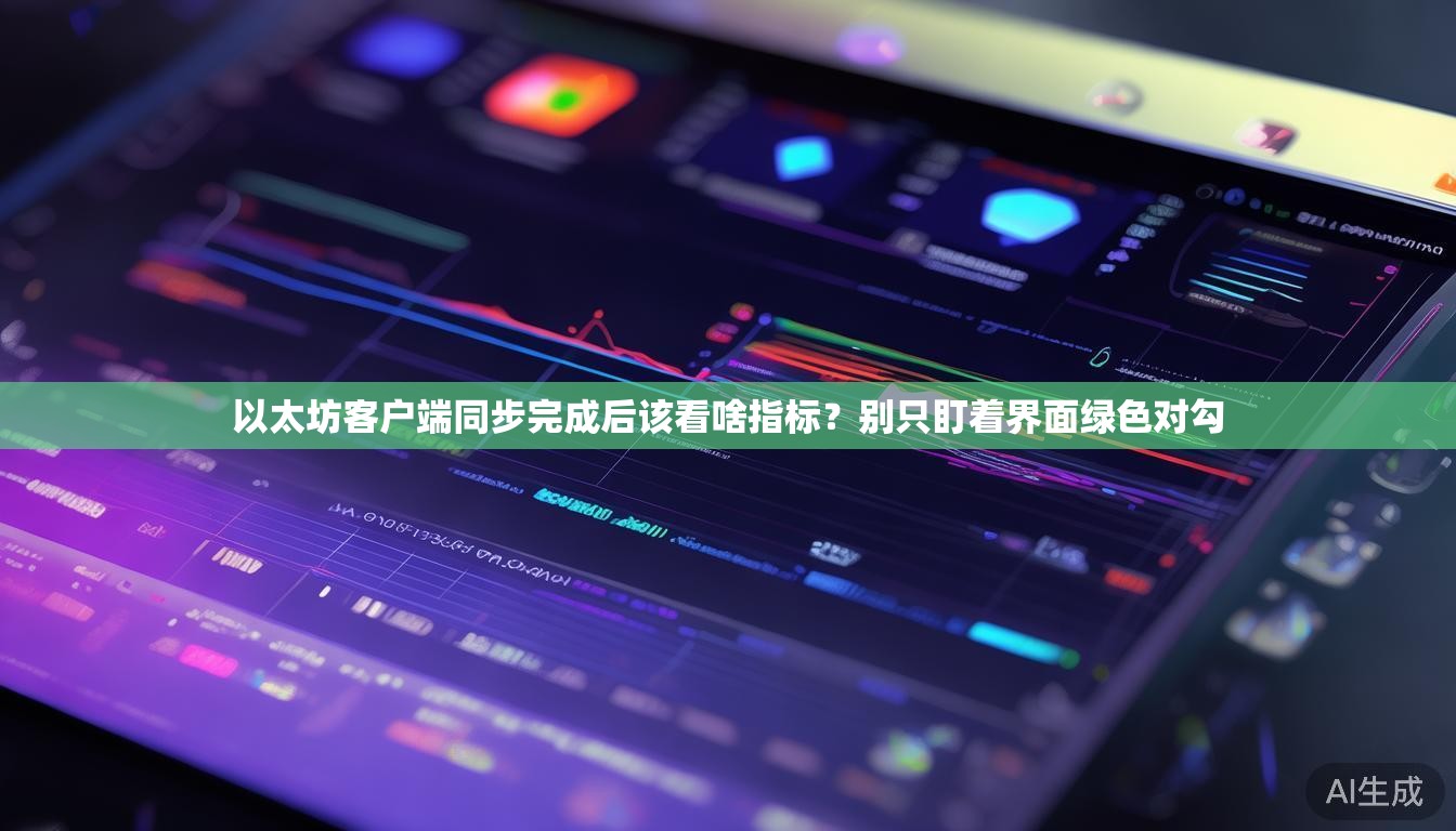 以太坊客户端同步完成后该看啥指标？别只盯着界面绿色对勾