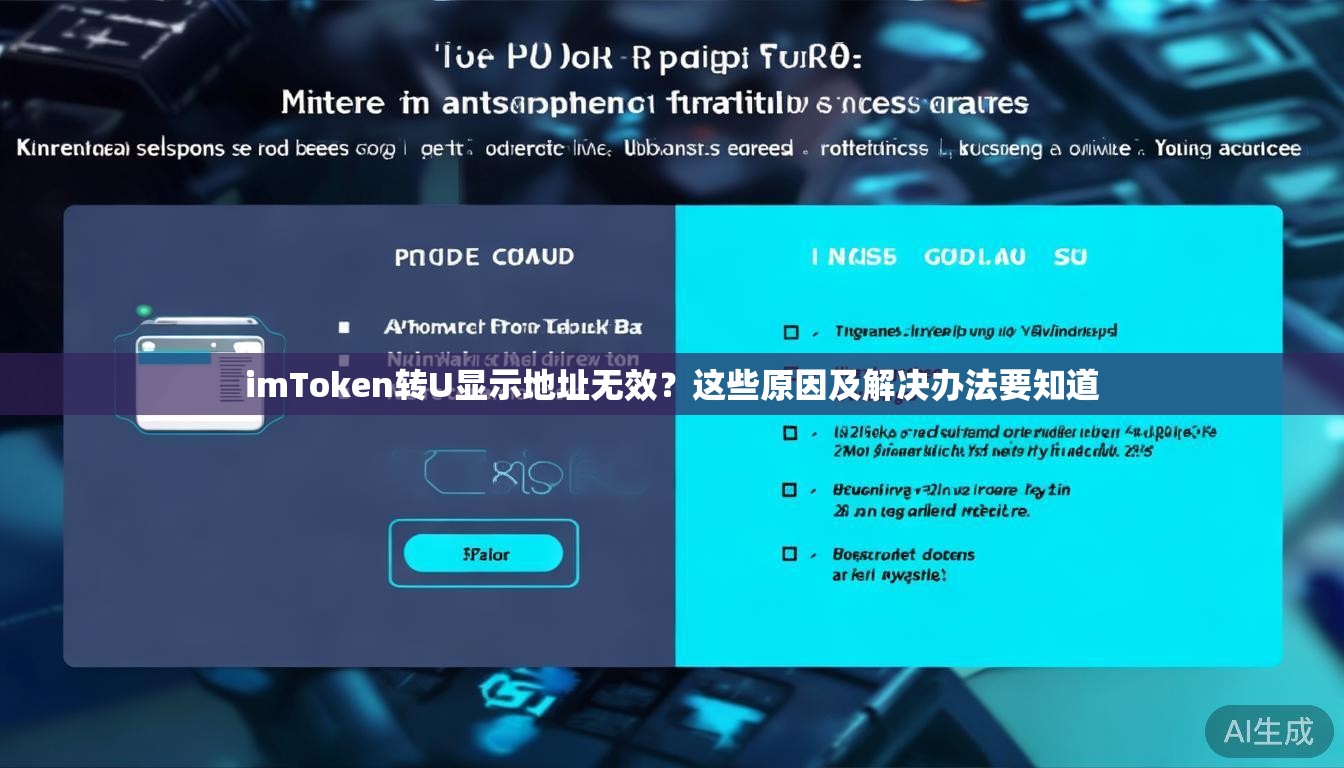imToken转U显示地址无效？这些原因及解决办法要知道