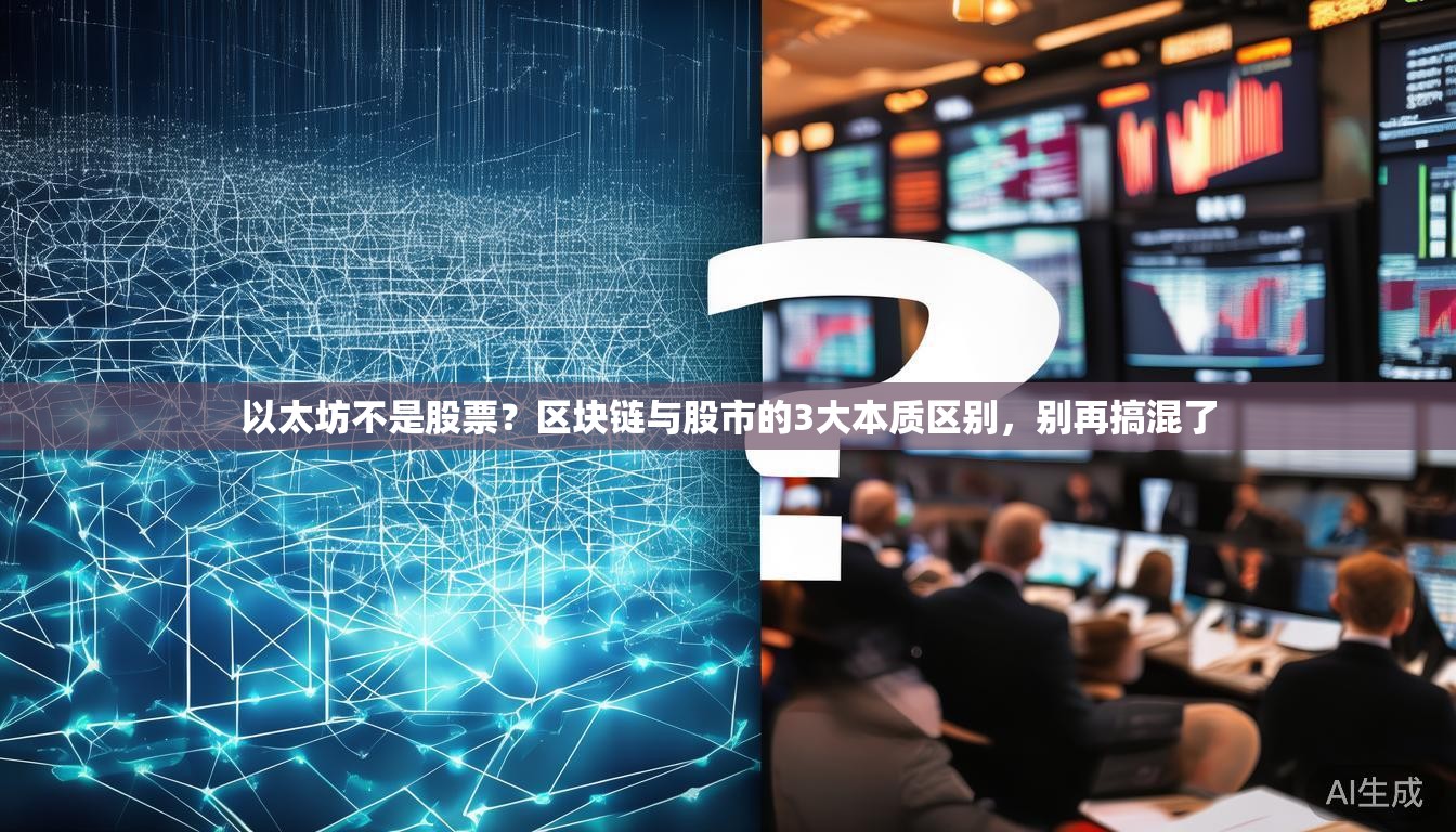 以太坊不是股票?区块链与股市的3大本质区别,别再搞混了 以太坊不是股票?区块链与股市的3大本质区别,别再搞混了