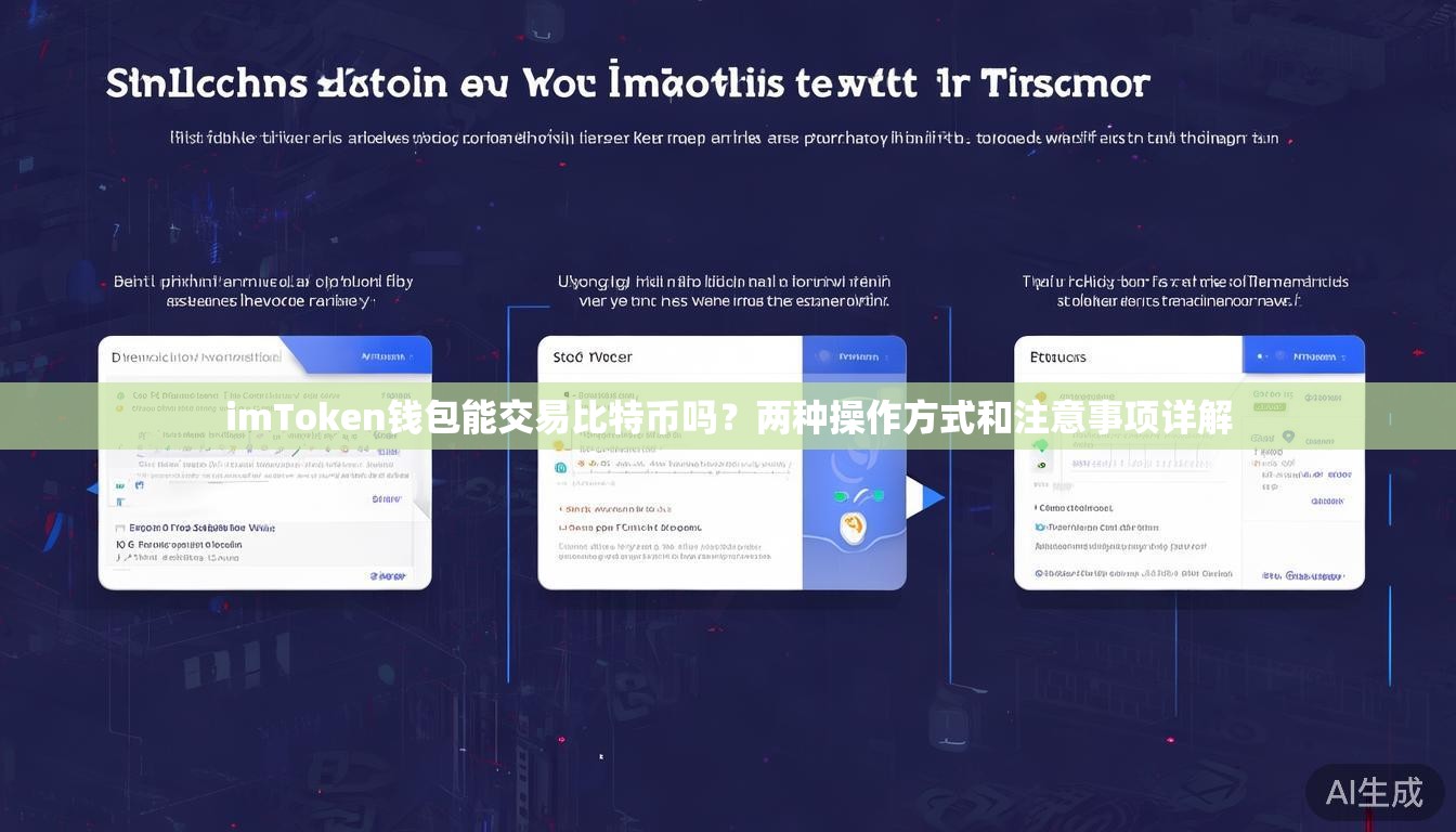 imToken钱包能交易比特币吗?两种操作方式和注意事项详解 imToken钱包能交易比特币吗?两种操作方式和注意事项详解