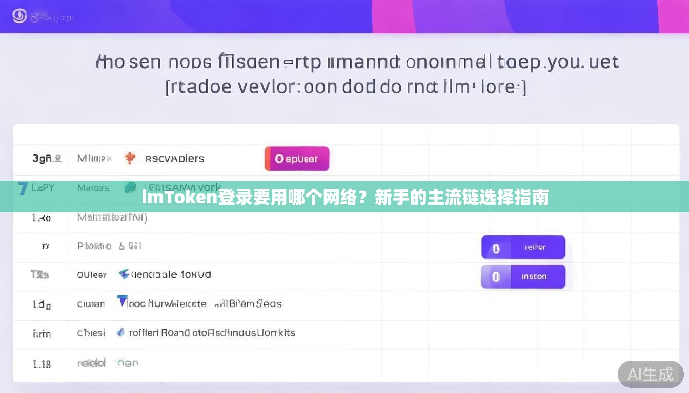 imToken登录要用哪个网络？新手的主流链选择指南