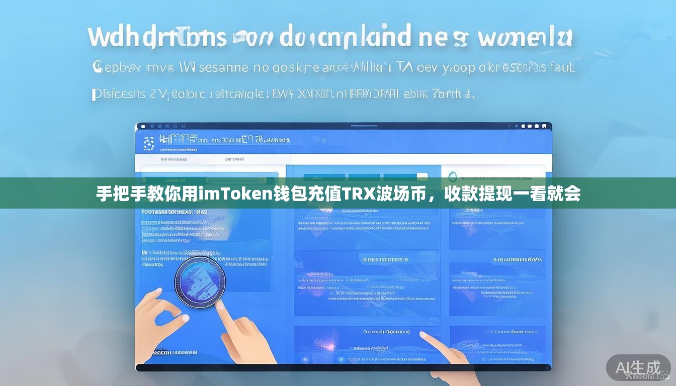 手把手教你用imToken钱包充值TRX波场币，收款提现一看就会